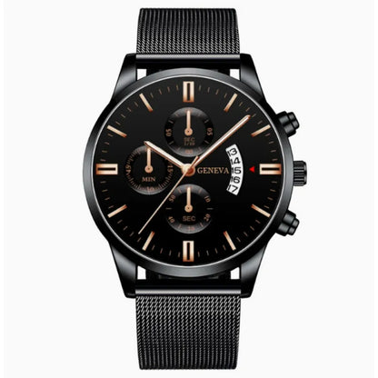 Adrian | Premium Watch – Mesh Band Quartz, Modern & Elegant