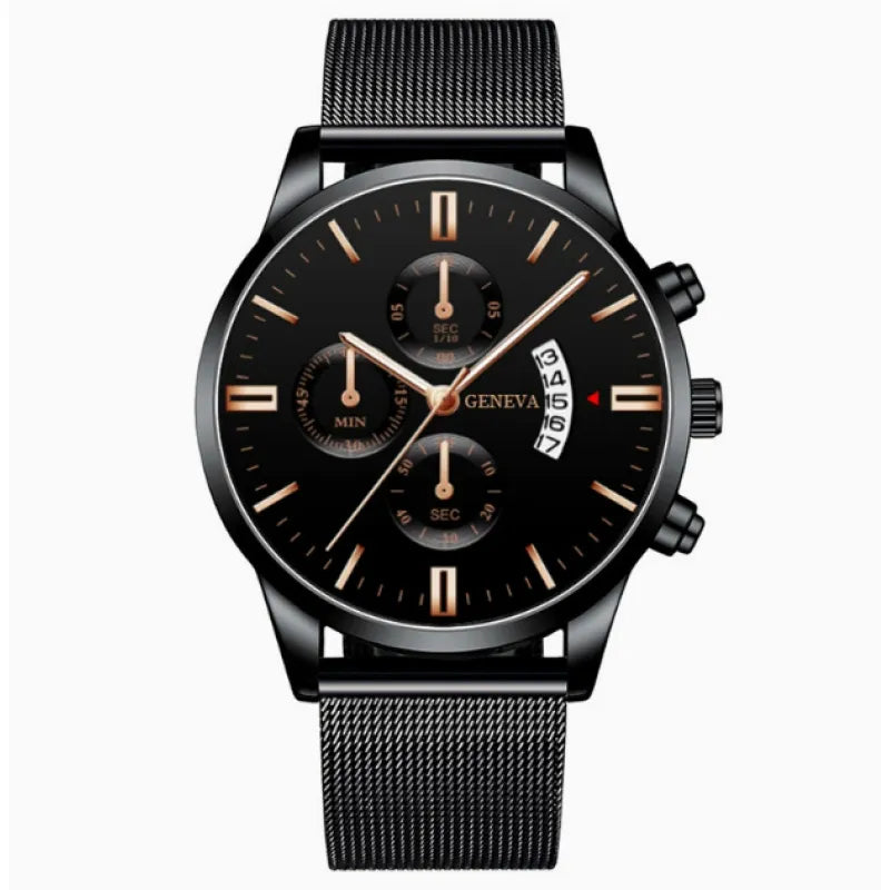 Adrian | Premium Watch – Mesh Band Quartz, Modern & Elegant