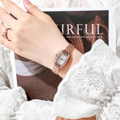 Elegant Square Jewelry Watch – Women