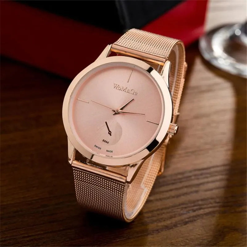 Unisex Minimalist Mesh Strap Quartz Watch