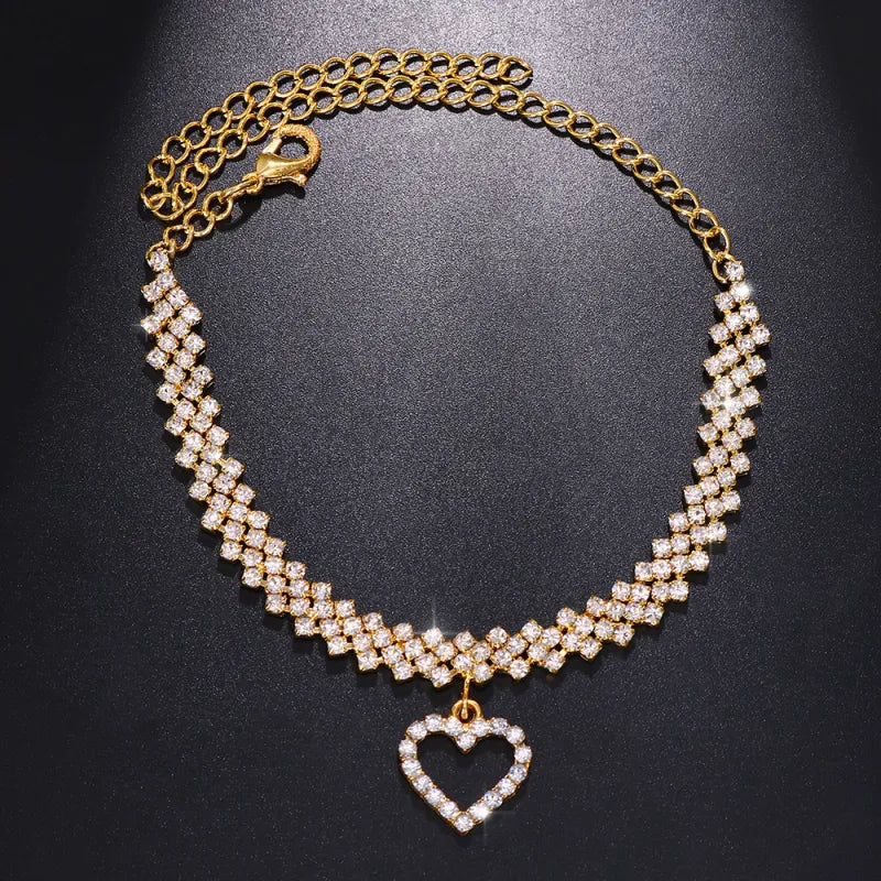 Vintage Rhinestone Diamond Anklet