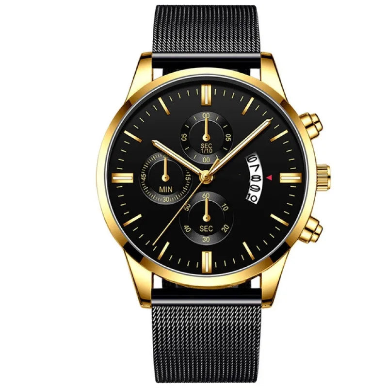 Lucian | Men’s Modern Business Watch – Stainless Steel Mesh Quartz