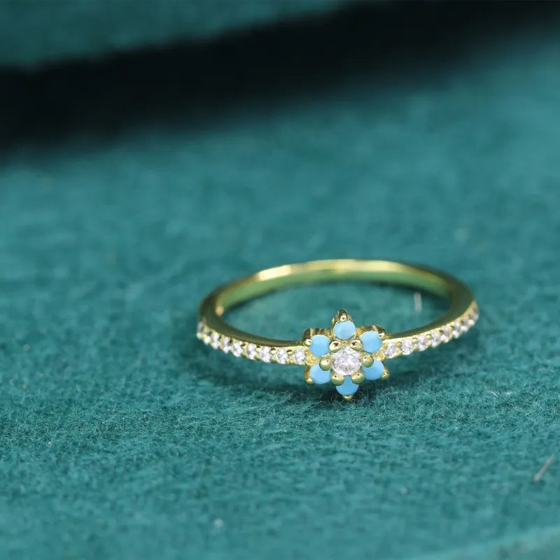 Vintage Little Daisy Silver Ring