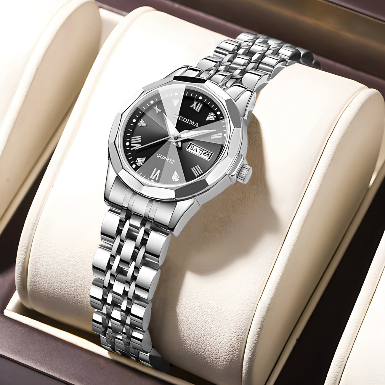 Averic | Diamond Double Calendar Waterproof Luminous Watch