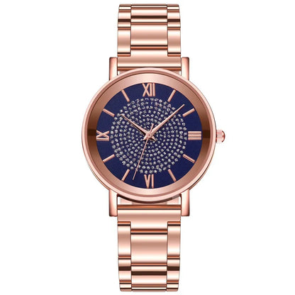 Women’s Gypsophila Crystal Quartz Watch – Elegant Floral Luxury Timepiece