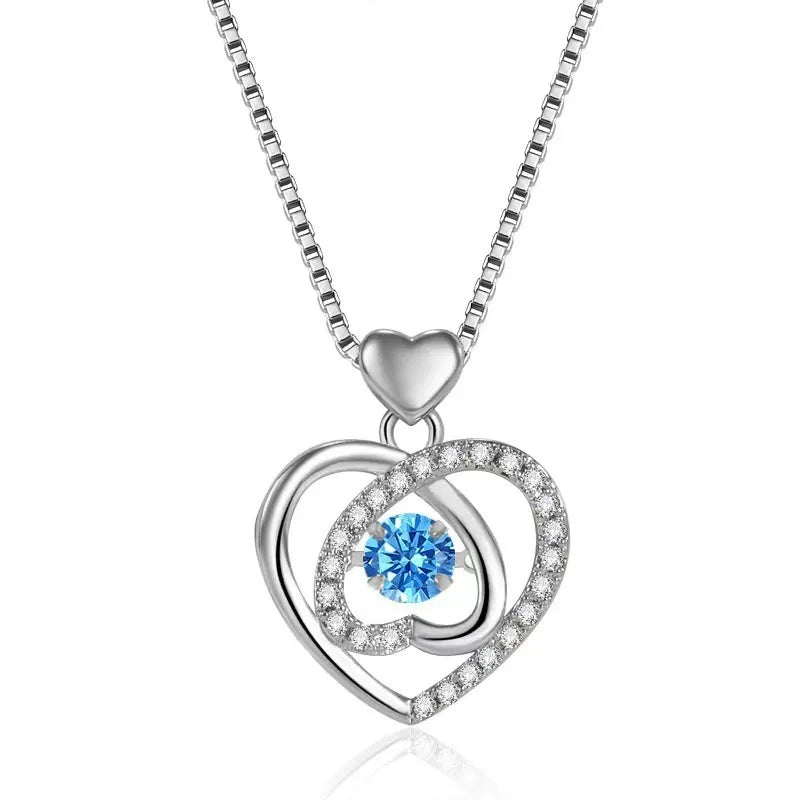 Vinatage Beating Heart Necklace Love Heart Ocean Heart