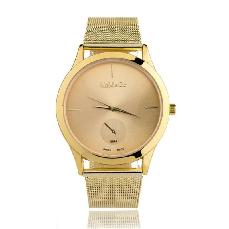 Unisex Minimalist Mesh Strap Quartz Watch