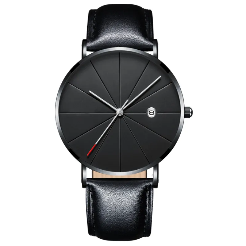 Men’s Modern Quartz Watch – Clean Design, Calendar & Water-Resistant