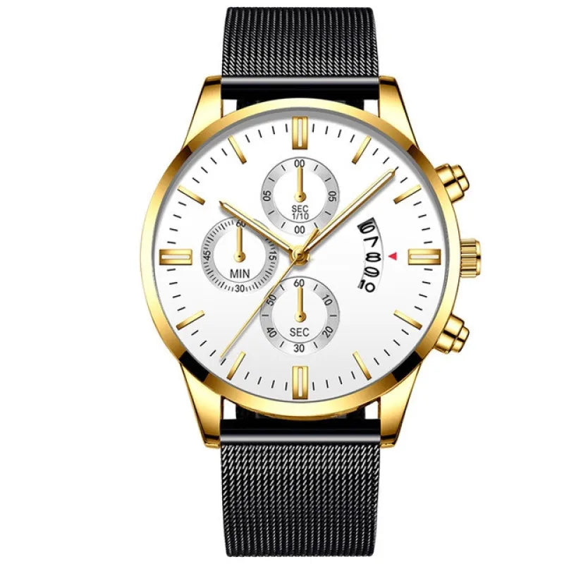 Lucian | Men’s Modern Business Watch – Stainless Steel Mesh Quartz