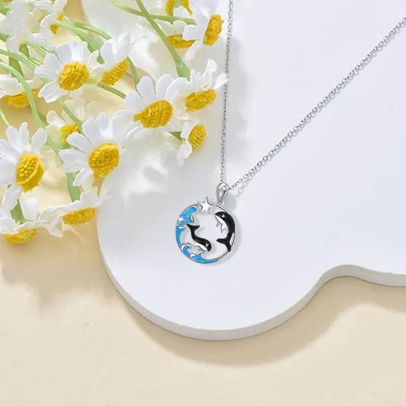 Vintage Ocean Whale Necklace