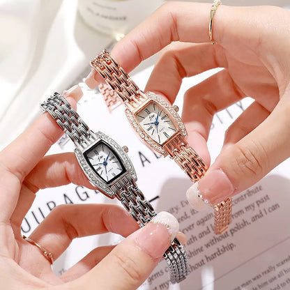 Elegant Square Jewelry Watch – Women