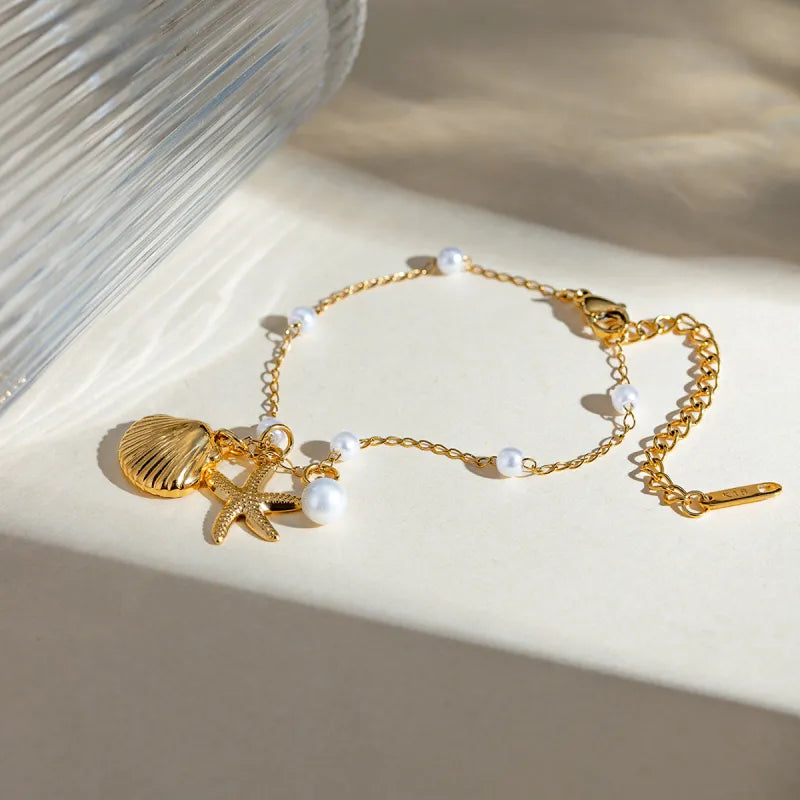 Summer Shell & Pearl Bracelet