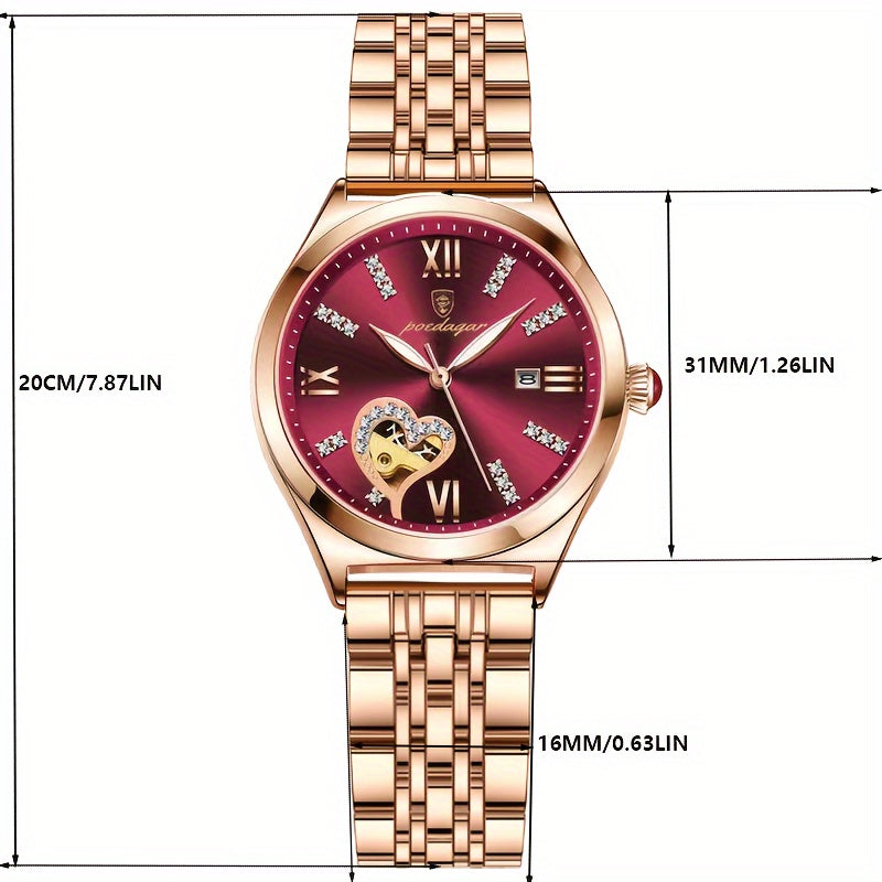 Valentina | Luxury Open-Heart Steel Watch