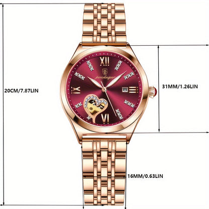 Valentina | Luxury Open-Heart Steel Watch