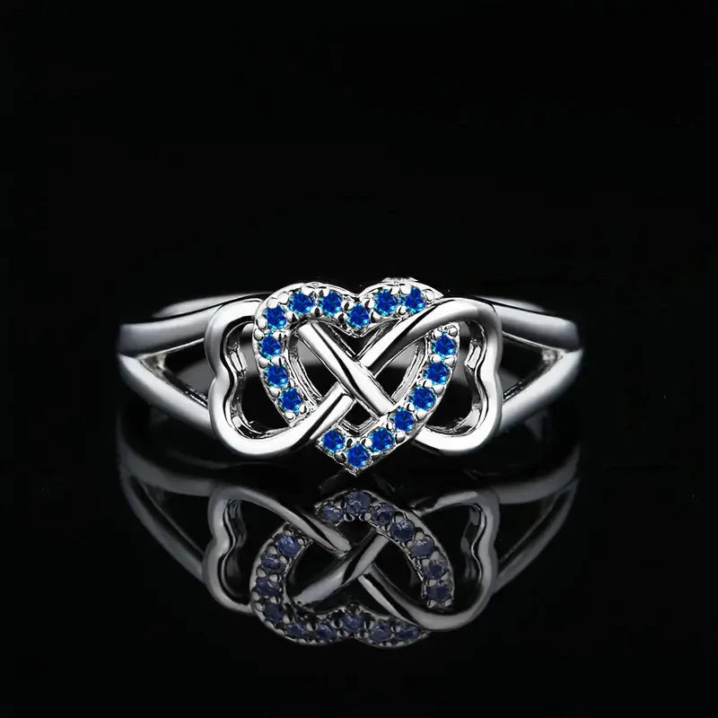 Vintage Micro-Inlaid Heart Ring