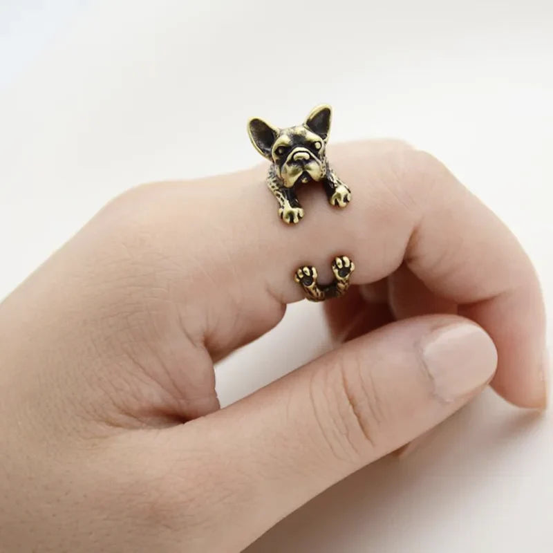 Vintage Dog Wrap Ring