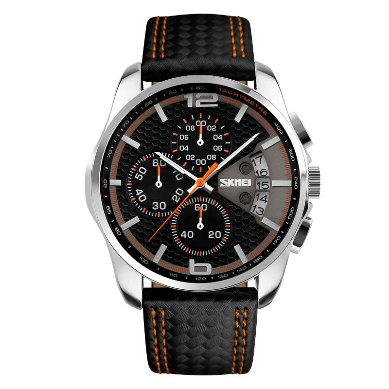 Daniel | Men’s Leather Quartz Watch – Sporty, Elegant & Reliable
