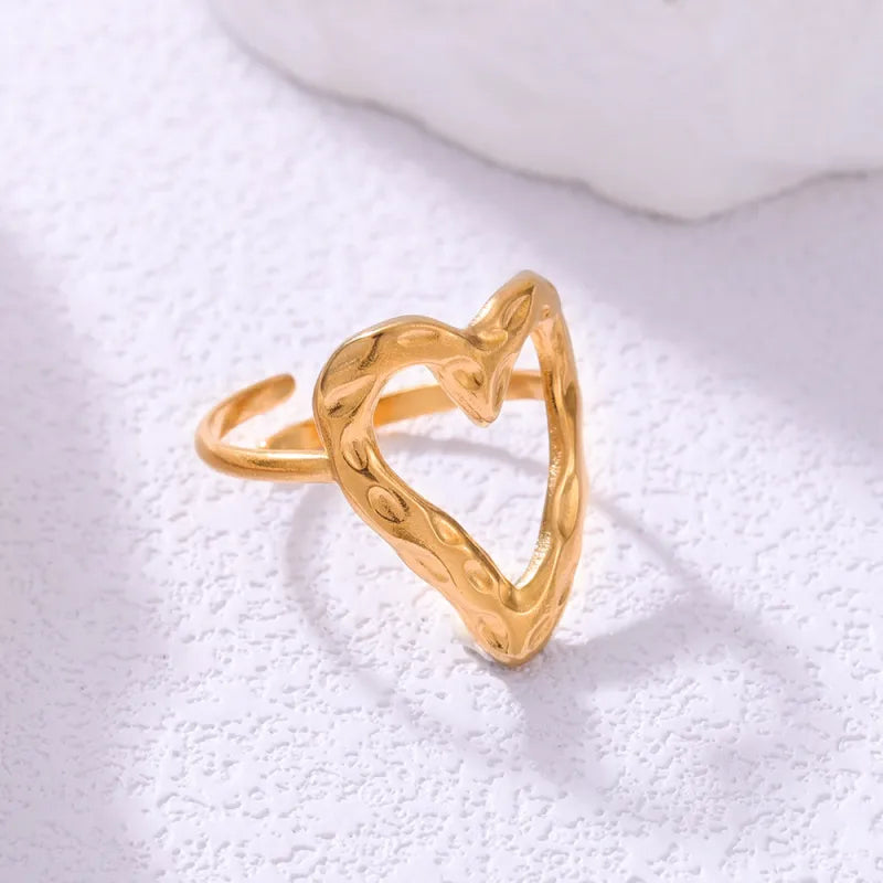 Vintage Adjustable Love Stainless Steel Ring
