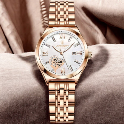 Valentina | Luxury Open-Heart Steel Watch