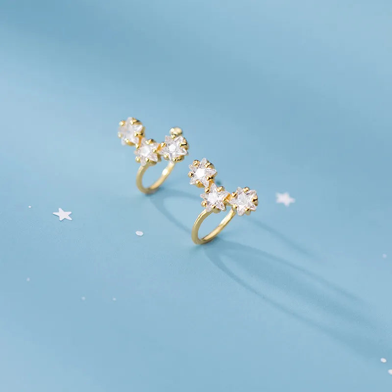 Luxury Celestial Diamond Star Earrings