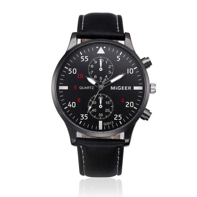 Victor | Men’s Analog Quartz Watch – Retro Design Leather Strap