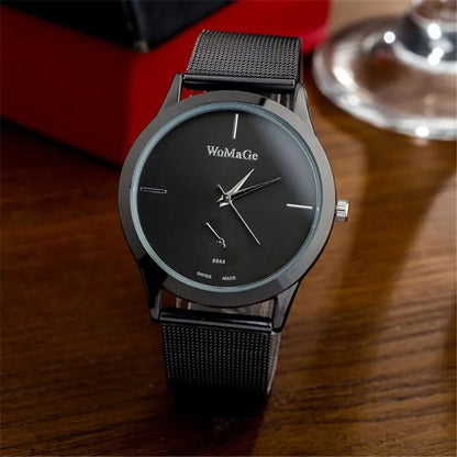 Unisex Minimalist Mesh Strap Quartz Watch