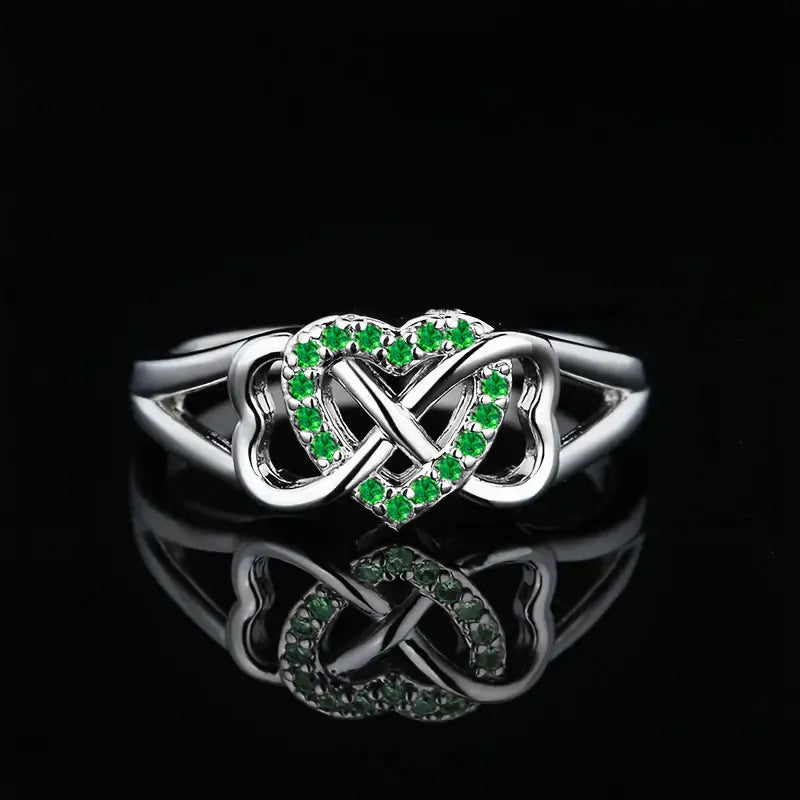 Vintage Micro-Inlaid Heart Ring