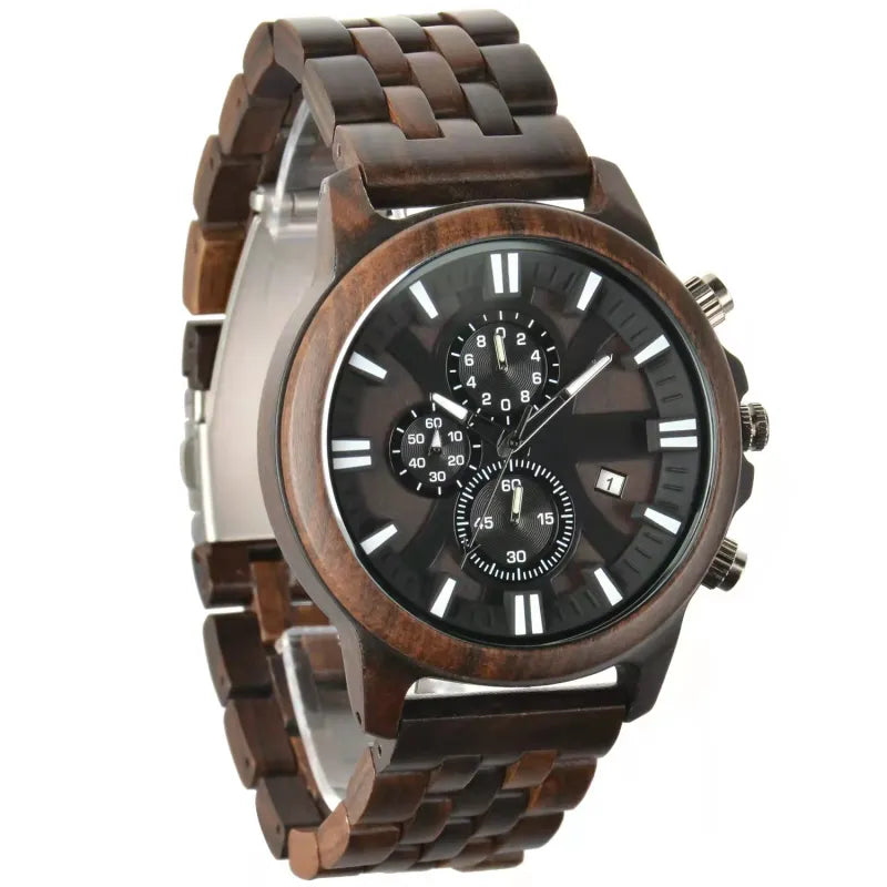 Eco-Luxury Minimalist Sandalwood Men’s Watch