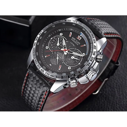 Leather Strap 3ATM Waterproof Quartz Luxury Business Mens Watches