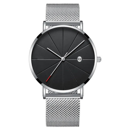 Men’s Simple Quartz Watch with Calendar – Waterproof & Modern Design