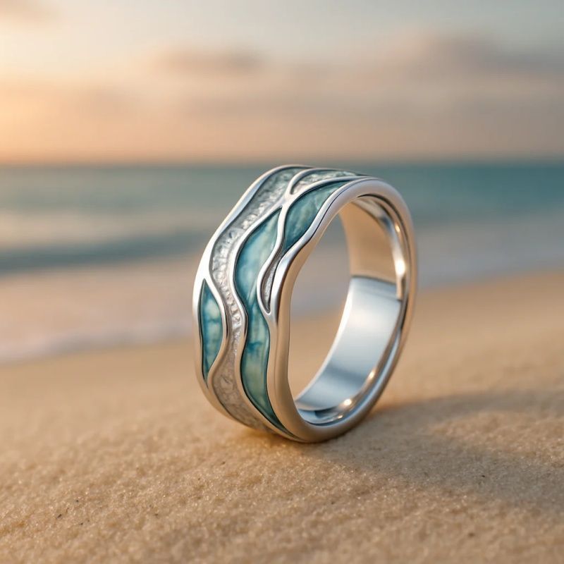 Vintage Beach Wave Series Ring