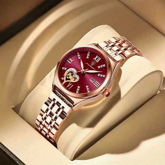 Valentina | Luxury Open-Heart Steel Watch