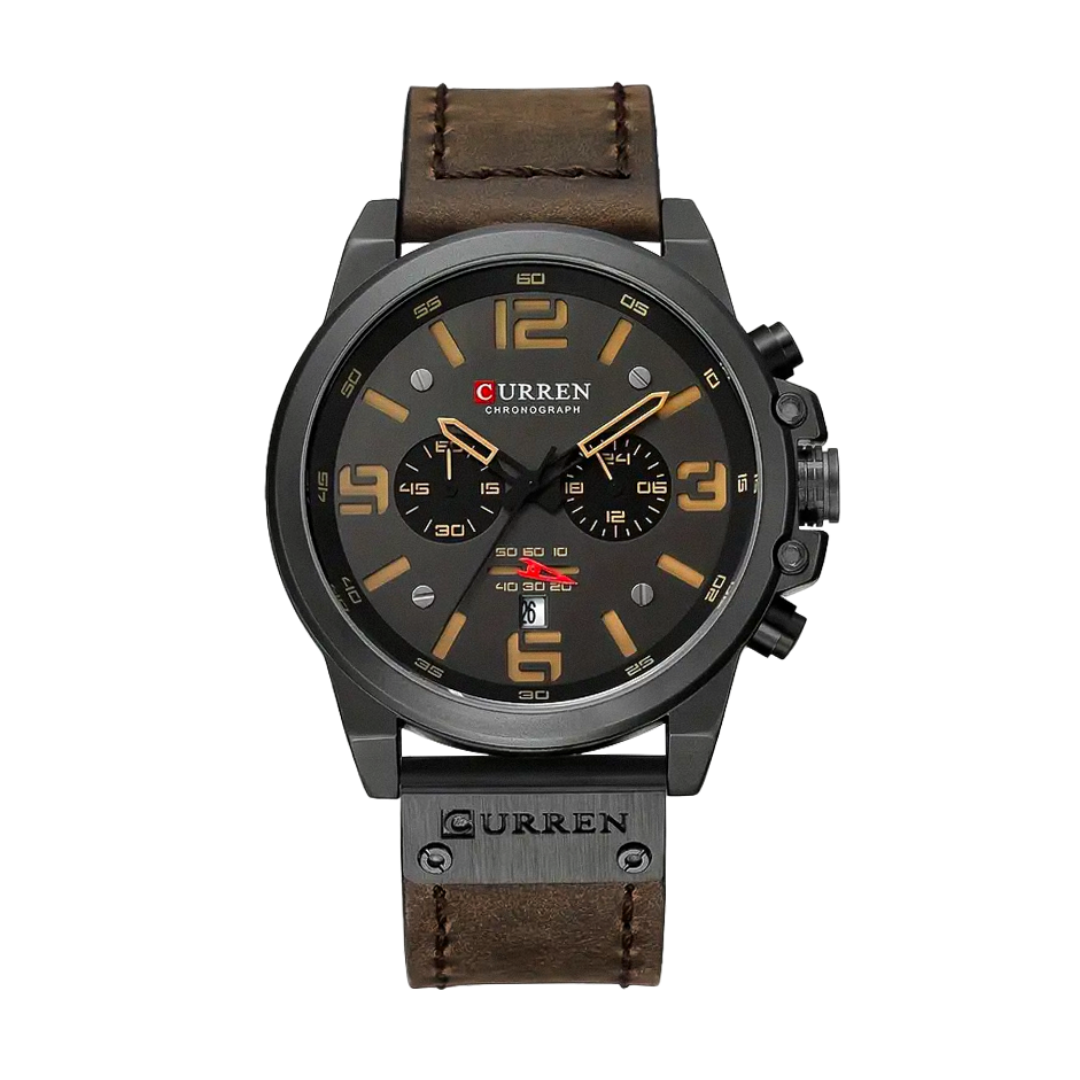 Isaac | Men's Retro Leather Wrist Watch