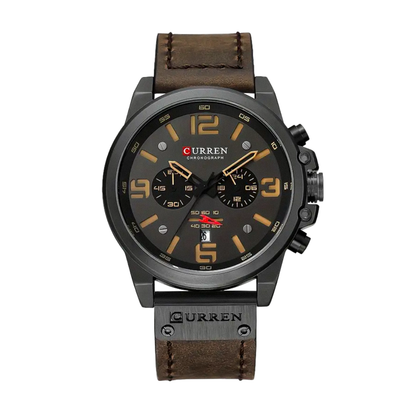 Isaac | Men's Retro Leather Wrist Watch