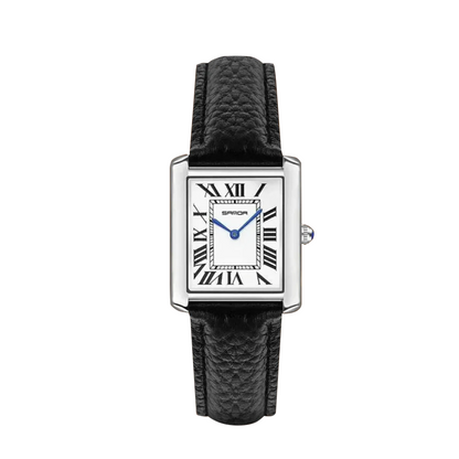 Matthew | Rectangular Men’s Watch with Silver-Tone Case