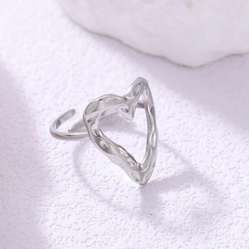Vintage Adjustable Love Stainless Steel Ring