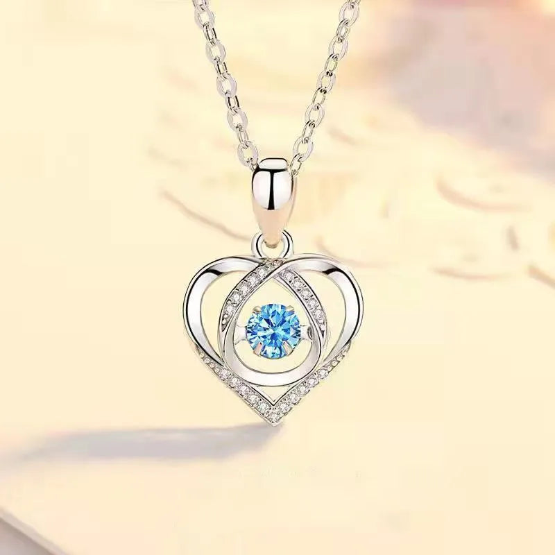 Vinatage Beating Heart Necklace Love Heart Ocean Heart