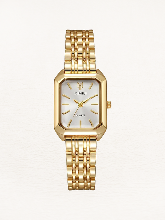 Aurielle women's watch with square case Gold