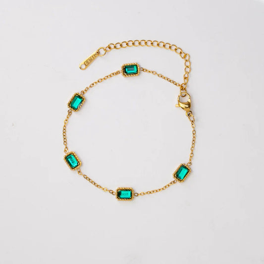 Emerald Trinity Bracelet-Lydieannejewelry