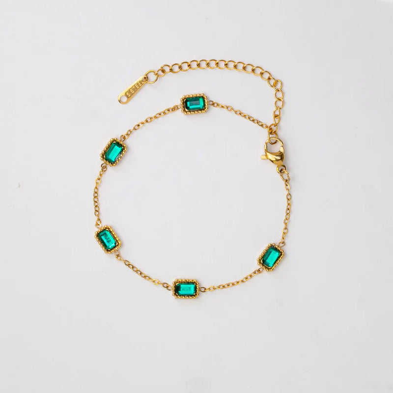Emerald Trinity Bracelet-Lydieannejewelry
