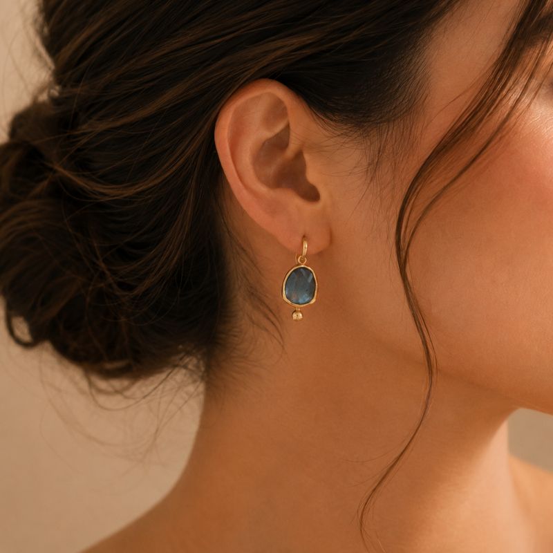 Blue Gemstone Earrings