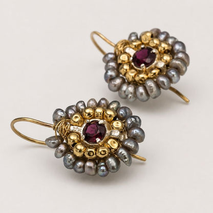 Pearl Cluster Earrings