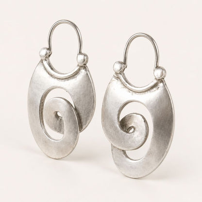 Silver Swirl Earrings