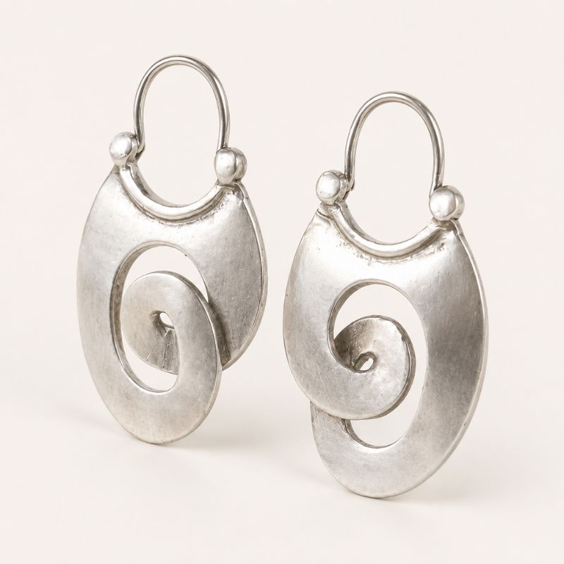 Silver Swirl Earrings