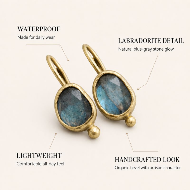 Blue Gemstone Earrings