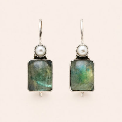 Rectangle Stone Earrings