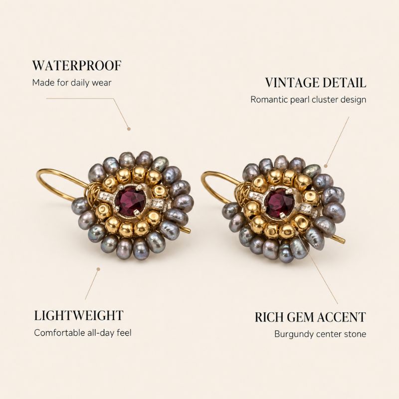 Pearl Cluster Earrings