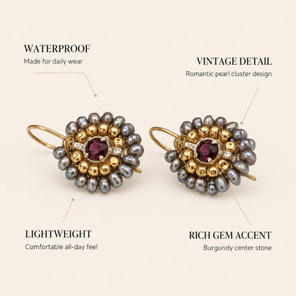 Pearl Cluster Earrings