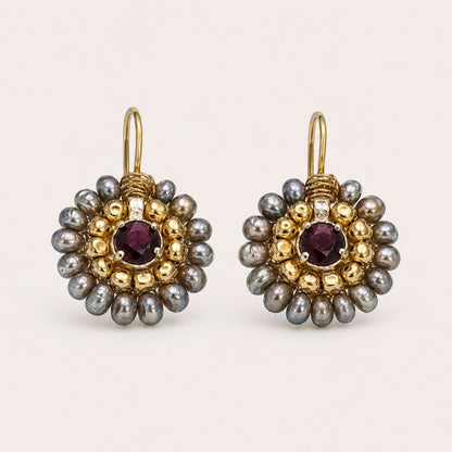 Pearl Cluster Earrings