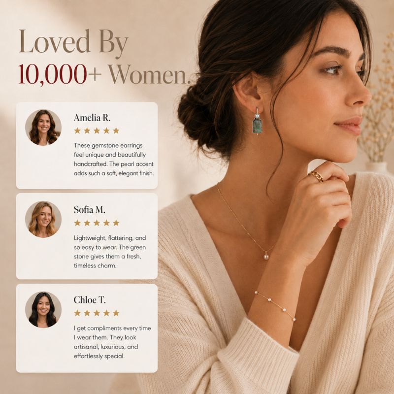 Rectangle Stone Earrings